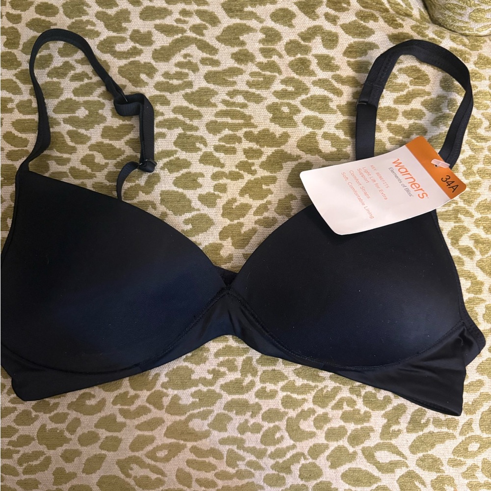 Warner's Classic Black Bra